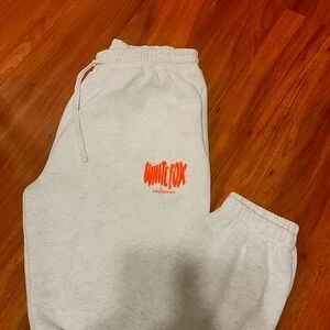White fox sweatpants